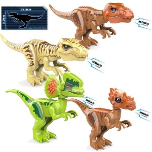 KLOCKI FIGURKI DINOZAURY Jurassic World Park Jurajski DŹWIĘK