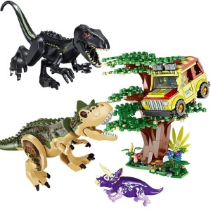 KLOCKI FIGURKI DINOZAURY Jurassic World Park Jurajski 707szt