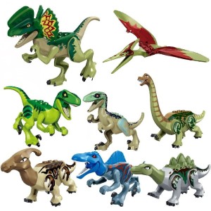 KLOCKI FIGURKI DINOZAURY Jurassic World Park Jurajski 8szt