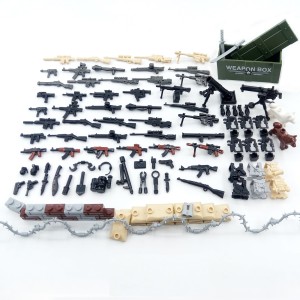 KLOCKI FIGURKI Wojsko Armia WW2 ZESTAW BRONII 115szt