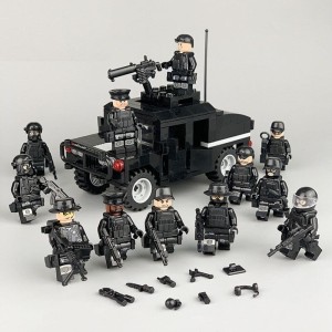 KLOCKI FIGURKI WOJSKO Bronie Akcesoria SWAT