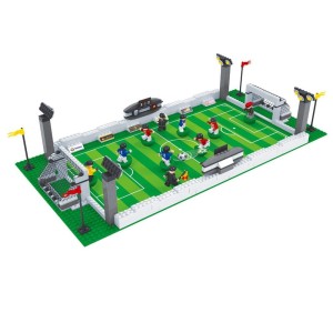 Zestaw Klocki Figurki Stadion Piłka Nożna Zabawka Edukacyjna