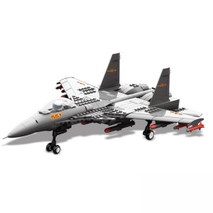 Klocki Zestaw Samolot Wojskowy Wyścigowy ok.30cm