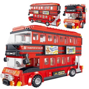 KLOCKI FIGURKI Zestaw CITY Autobus Angielski 400szt