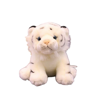 Pluszowy miękki tygrys biały 12 cm 