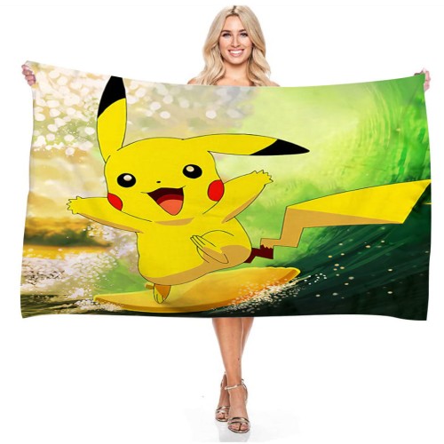 Ręcznik Pokemon na plażę basen szybkoschnący chłonący dobrze wodę pikachu typ 17.jpeg