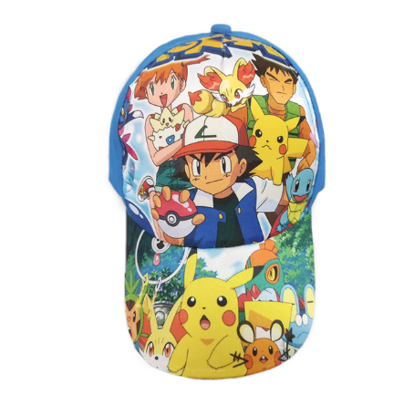 Czapka pokemon dla dzieci unisex na lato Ash Pikachu .png