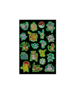 Zestaw tatuaży świecących w ciemności zmywalnych tymczasowych POKEMON D