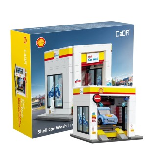 Zestaw klocki KONSTRUKCYJNE zabawka dla dzieci MYJKA SAMOCHODOWA myjnia