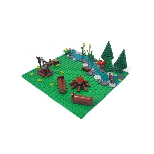 Zestaw klocki zabawka dla dzieci PIKNIK pole namiotowe Kemping