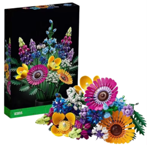 Zestaw klocki ICONS dla dzieci zabawka Bukiet Dzikich Kwiatów 939 szt