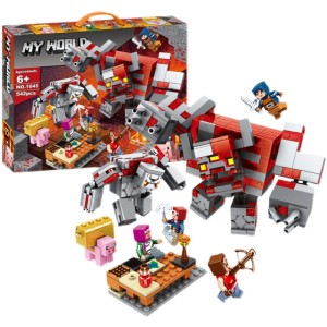 Klocki Zabawka Minecraft Bitwa Czerwony Kamień Zestaw 504 szt