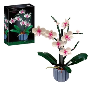 Klocki Zabawka Orchidea Kwiat Icons Zestaw 608 szt