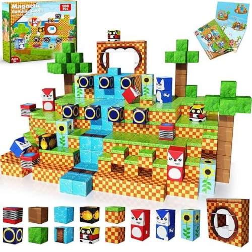 300szt Klocki Magnetyczne Zabawka Minecraft Wyspa