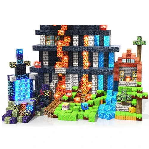 300szt Klocki Magnetyczne Zabawka Minecraft Skalna