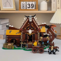 Klocki Dom Wikingów z Łodzią Smoka 3129 Elementów – Wioska Wikingów